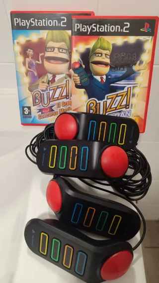 Pack Buzz PS2 + juegos