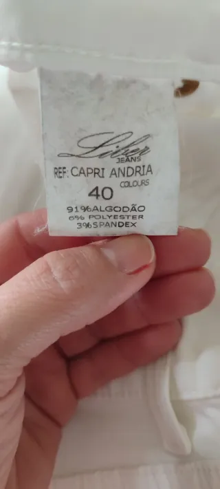 Calças de ganga Liber Jeans NR 40 Brancas