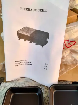 Parrilla Eléctrica con Piedra y Plancha 38x20