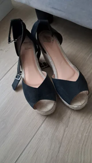 Zeppe donna nere e beige