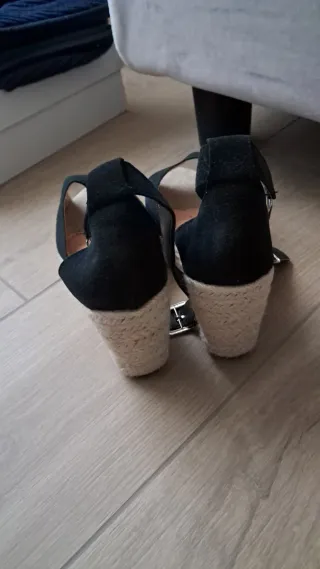 Zeppe donna nere e beige