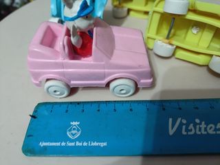4 COCHES FIGURAS GOMA PVC ALDEA ARCE GISIMA 80´S