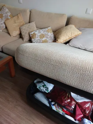 SALON COMPLETO:  SOFA Chaiselongue y muebles.