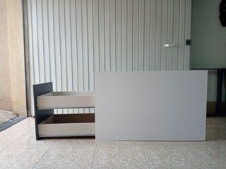 Mueble Zapatero Negro y Blanco