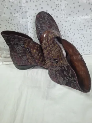 Botines Hispanitas Mujer Marrón y Morado