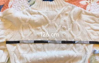 Vestido punto grueso H&M blanco Talla M