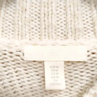 Vestido punto grueso H&M blanco Talla M