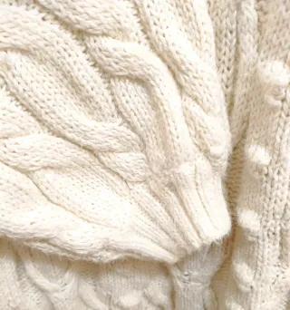 Vestido punto grueso H&M blanco Talla M