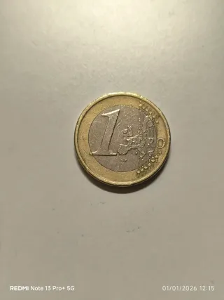 Moneta 1€ Finlandia 2005 con errore sui numeri
