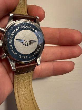 Reloj Guanqin Cronógrafo Correa Marrón