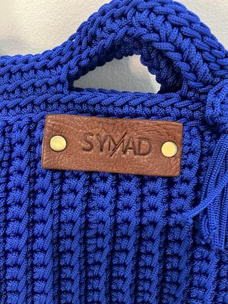 Bolso SYMAD azul tejido