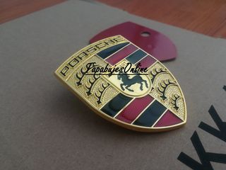 OFERTA 2x EMBLEMAS OFICIAL DE METAL CAPOT PORSCHE