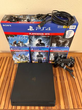 PS4 Slim 1TB Negra + 3 Juegos