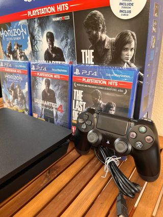 PS4 Slim 1TB Negra + 3 Juegos