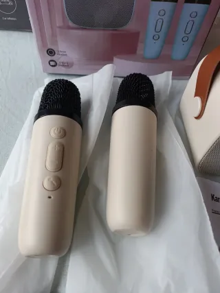 Altavoces Karaoke Inalámbricos Beige nuevo