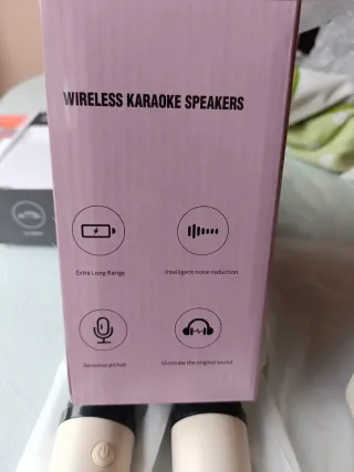 Altavoces Karaoke Inalámbricos Beige nuevo