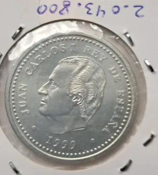 Moneda 2000 Ptas Xacobeo 1999 Plata