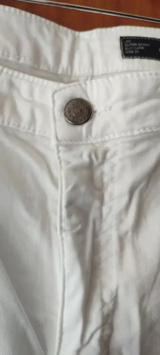 Calças Armani Exchange Brancas Tam L