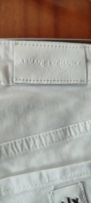 Calças Armani Exchange Brancas Tam L