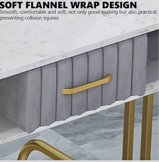 Tavolo per manicure nero e dorato