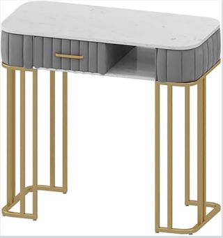 Tavolo per manicure nero e dorato