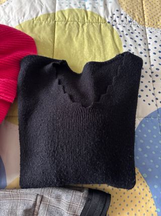 Lote Ropa Mujer: Jersey Rosa y Negro + Pantalón