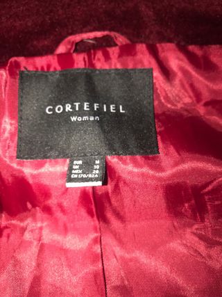 Chaqueta de pelo roja