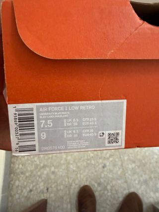 Zapatillas Nike Air Force 1 Azul y Blanco