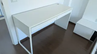 Conjunto 3 escritorios madera y metal