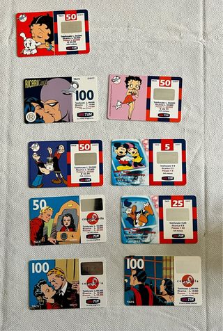 Carte telefoniche TIM Topolino, Popeye, Betty Boop