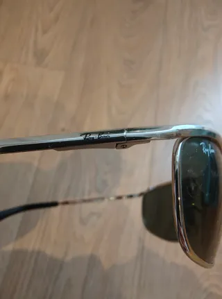 Gafas de sol Ray-Ban Olympian plateadas y negras