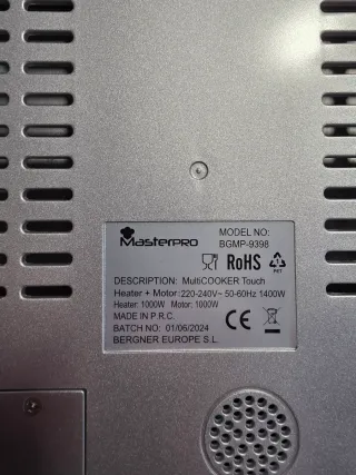 MasterPro BGMP-9398 Thermo Cooker WiFi