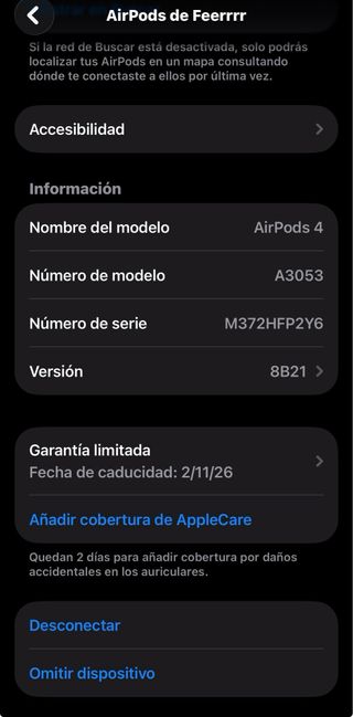 Airpods Apple 4 sin ANC