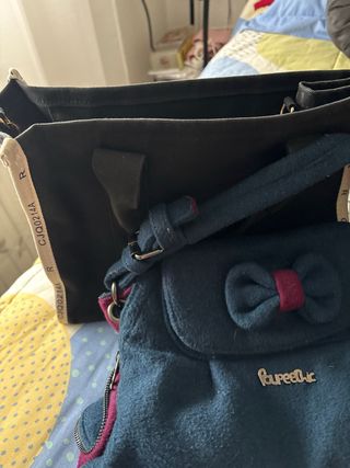Lote 4 Bolsos Negro y Azul