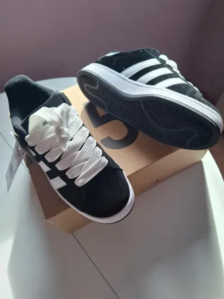 Zapatillas Adidas Campus Negras y Blancas