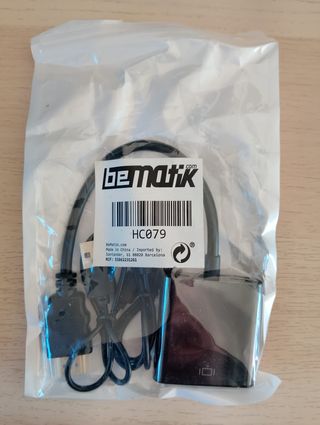 Adaptador Bematik VGA a HDMI con cables