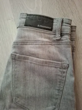 2 Pantalones Pitillo Negro y Gris