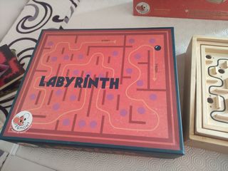 Juego laberinto de madera