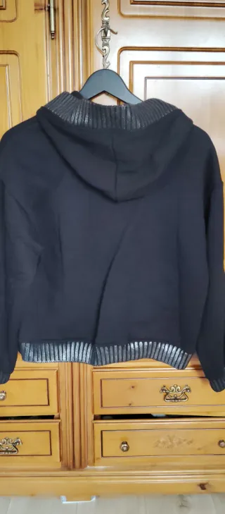 Sudadera mujer capucha negra talla única