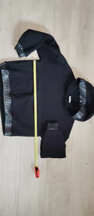 Sudadera mujer capucha negra talla única