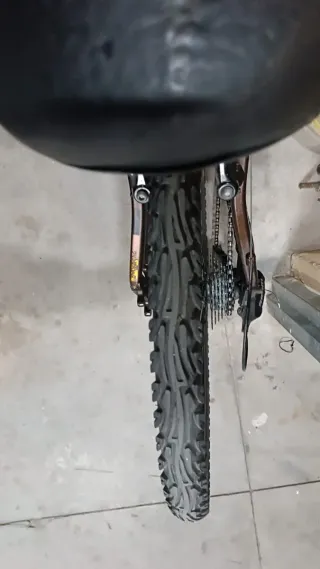 Bicicleta de montaña marrón