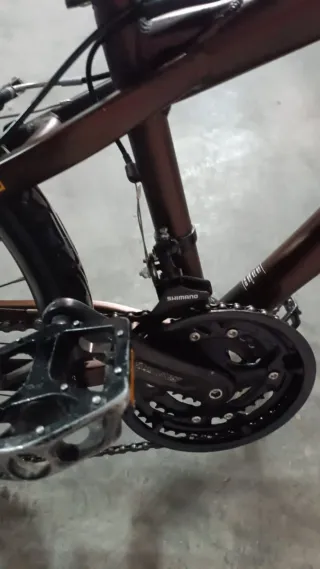 Bicicleta de montaña marrón