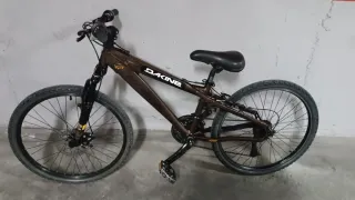 Bicicleta de montaña marrón