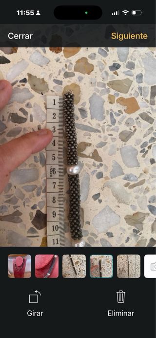 Collar vintage perlado y metálico