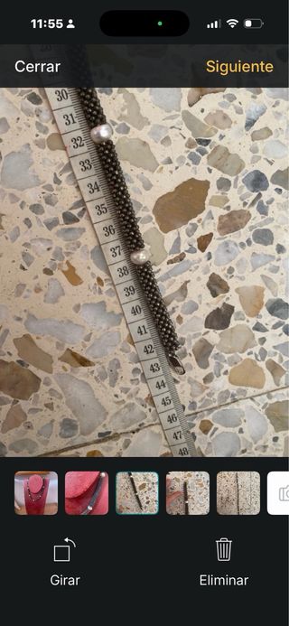 Collar vintage perlado y metálico