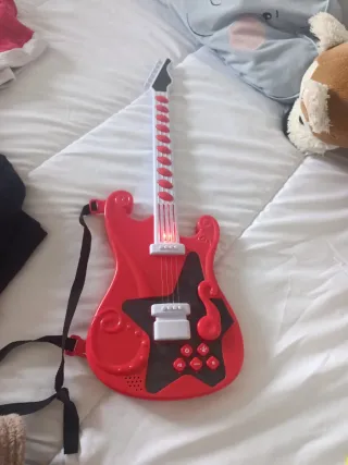 Guitarra Eléctrica Juguete Niños Roja