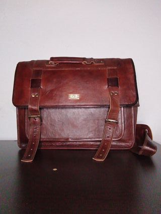 Bolso de Hombro Vintage · Cuero · Laptop