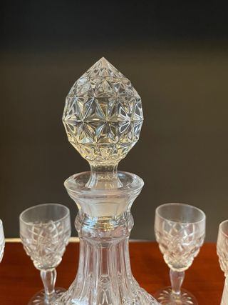 Licorera Bohemia con 6 Vasos Cristal