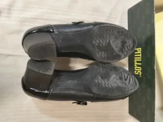 Zapatos 36 Pitillos Negros Tacón