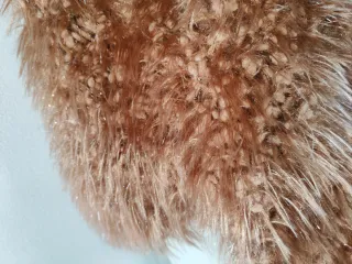 Chal/bufanda fantasía marrón y rosa